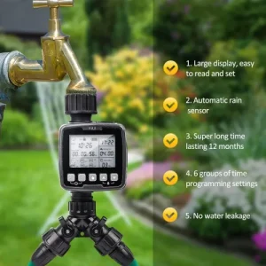 Temporizador Automático Riego Doble De Agua,cesped,jardines