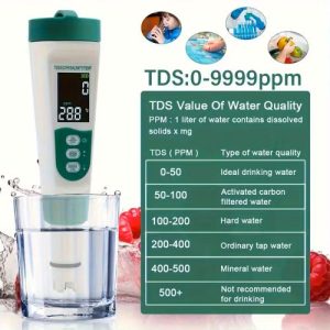 Medidor Flujo Calidad Agua5 En 1 Ec Tds,salinidad,ph,ec,temp