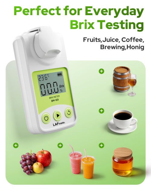 Refractómetro Digital Lafmate Bm-169 Medidor Brix 0-95%jugos