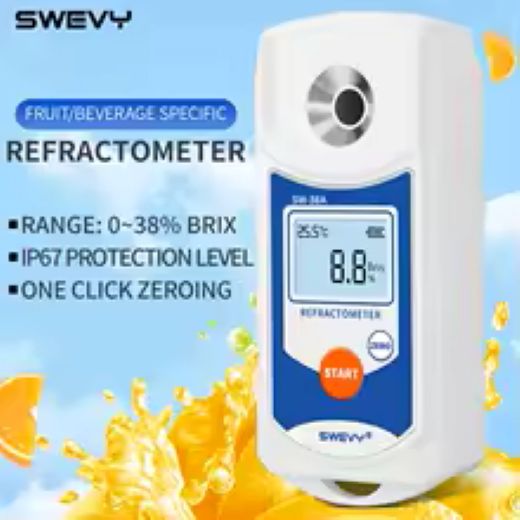 Refractómetro Digital Brix0-38% Frutas, Bebida Atc-sw38a Lcd